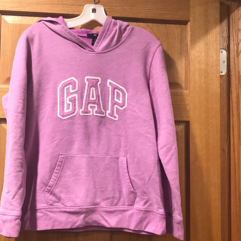 Large GAP hooded sweatshirt heathered purple